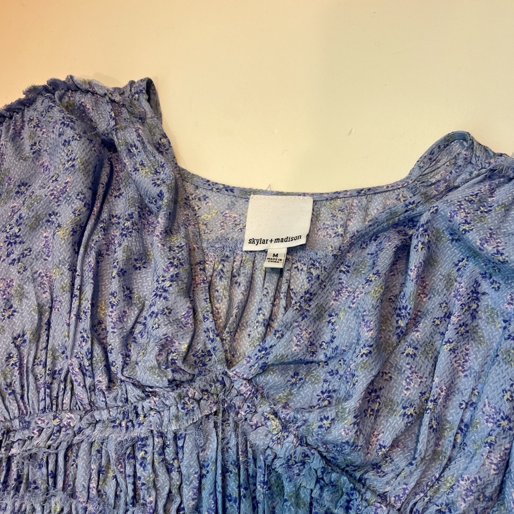 Skylar and Madison violet floral top